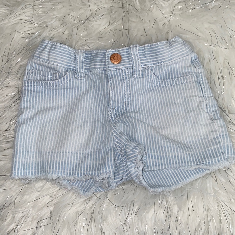 🤩4/$15🥳 girls Cat and Jack striped denim shorts